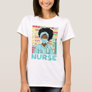 Svart näsa Afro Magic&Black History Månad Nurse M T Shirt