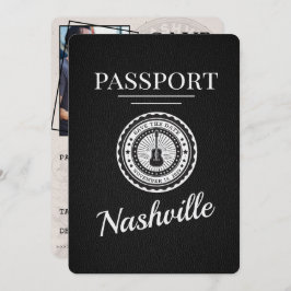 Svart Nashville Passport sparar datum Spara Datumet