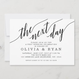 Svart Nästa Dags Bröllopsfirande Inbjudningar