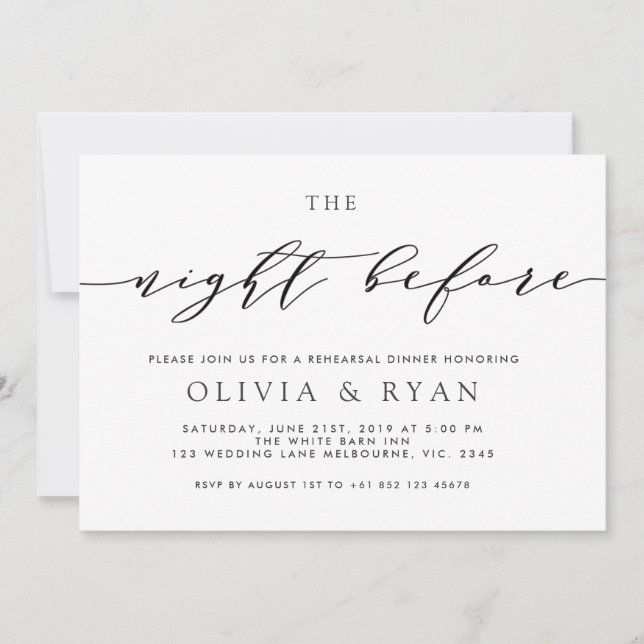 Svart natten före inbjudan (Framsida)