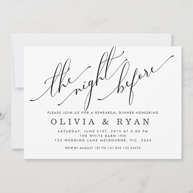 Svart natten före inbjudan (Framsida)