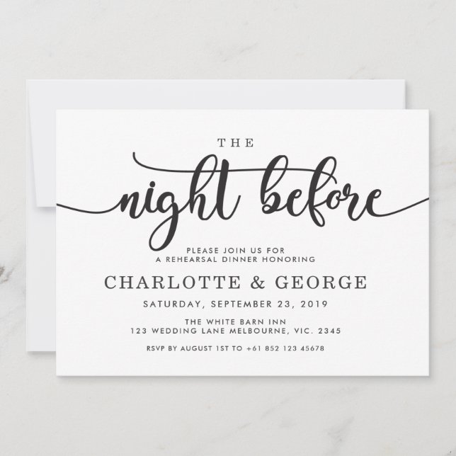 Svart natten före inbjudan (Framsida)