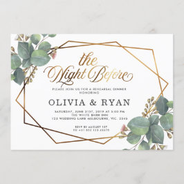 Svart natten före inbjudan till geo eucalyptus