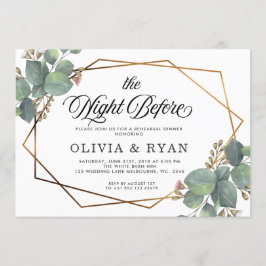 Svart natten före inbjudan till geo eucalyptus