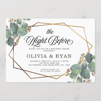 Svart natten före inbjudan till geo eucalyptus