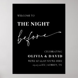 Svart natten före repetitionsmiddagen Poster