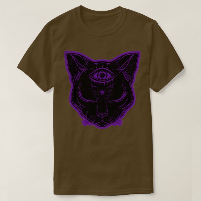 svart nattvärde för katt t shirt (Design framsida)