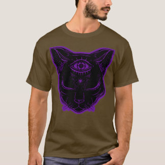 svart nattvärde för katt t shirt