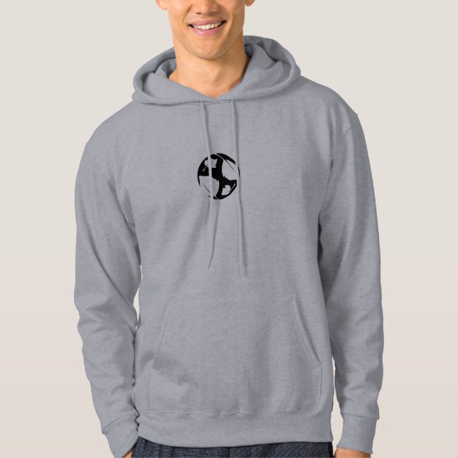 Svart naturlig nyheternaHoodie Sweatshirt Med Luva (Framsida)