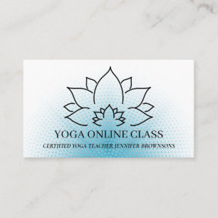 Svart Navy Lärare Privat Yoga Visitkort