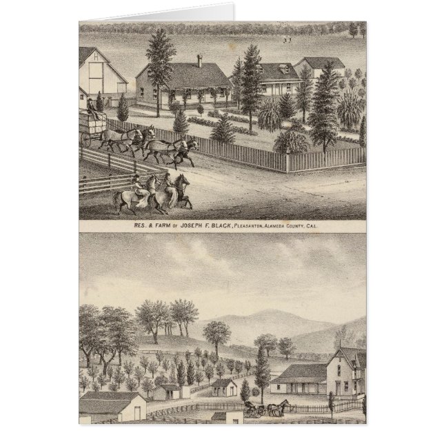 Svart, Neal residensen, egendom Hälsningskort (Framsidan)