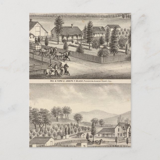 Svart, Neal residensen, egendom Vykort (Framsida)