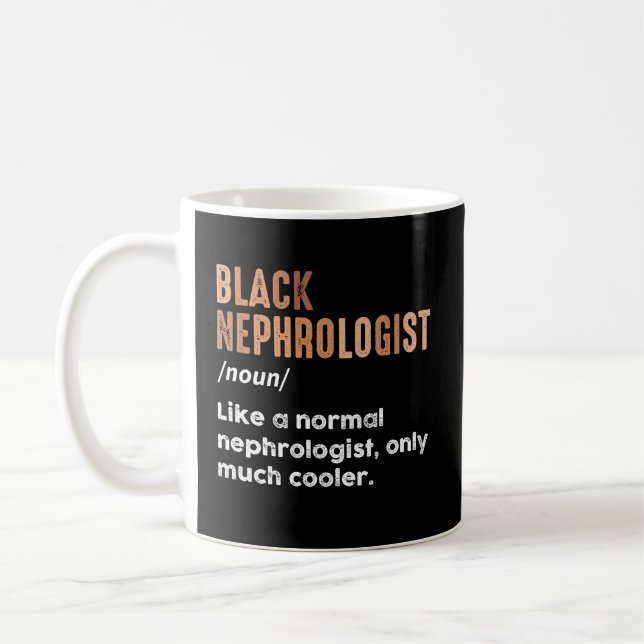 Svart nefrologdefinition Rolig nefrologi Kaffemugg (Vänster)
