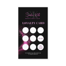 Svart neon rosa skönhetssalong QR-kod lojalitetsko