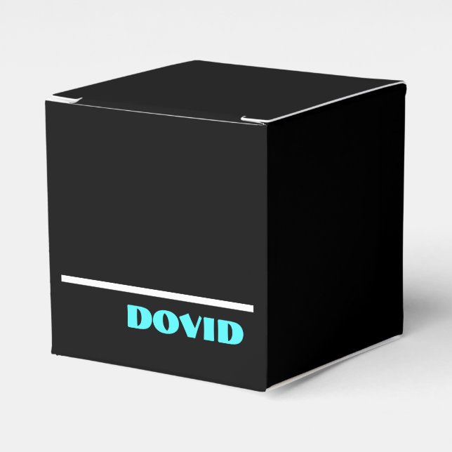 Svart neon upsherin-förmånslåda presentaskar (Framsidan Sidan)