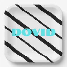 Svart neon-upsherin-platta