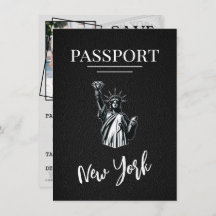 Svart New York City Passport sparar datumet