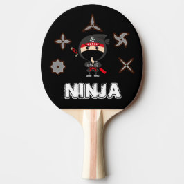 Svart Ninja pojke Pingisracket
