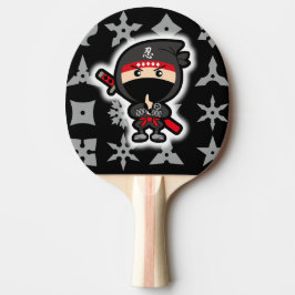 Svart Ninja pojke Pingisracket