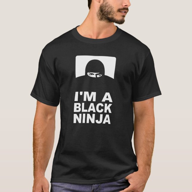 Svart Ninja T Shirt (Framsida)
