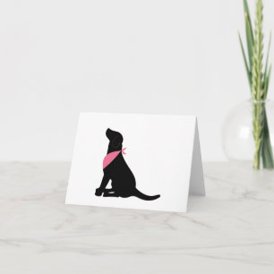 Svart notecards för Labrador Retriever Kort