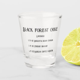 Svart novelty av skogskaka glas