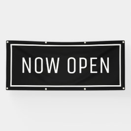 Svart nu öppen banderoll