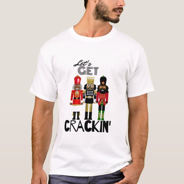 Svart Nutcracker"Crackin" Gift T Shirt (Framsida)