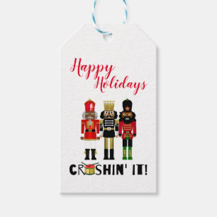 Svart Nutcracker "Crushin' it" Märkre Presentetikett