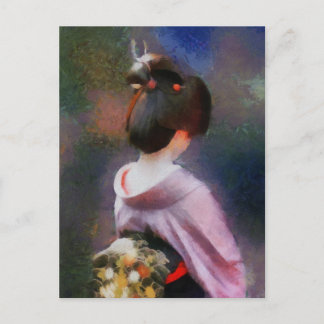 Svart obi-vykort vykort