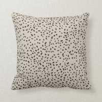 Svart och beige Dalmatian prickigt kudder