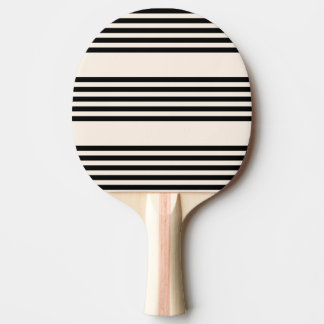 Svart och beige fem rand mönster pingisracket