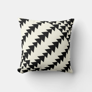 Svart och Benvit pil Diamond Geometric Mönster Kudde