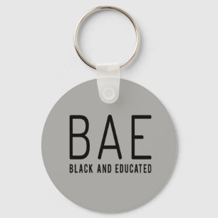 Svart och bildada Keychain för BAE Nyckelring