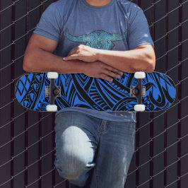 Svart och blå Abstrakt Mini Skateboard Bräda 18,5 Cm