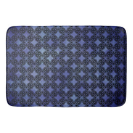 Svart och blå diamantkedjor Mönster Badrumsmatta