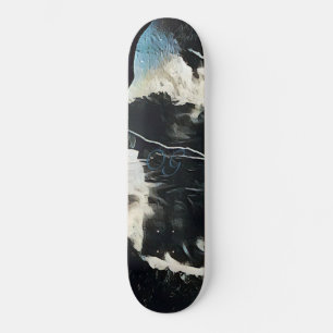 Svart och blå fjällskateboard mini skateboard bräda 18,5 cm