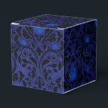 Svart och blå Gothic Ro Damask Presentaskar<br><div class="desc">Svart vintage,  rustik dammkastmönster på en dyster blå struktur-presentlåda som är perfekt för gotiskt bröllop eller halloween!</div>