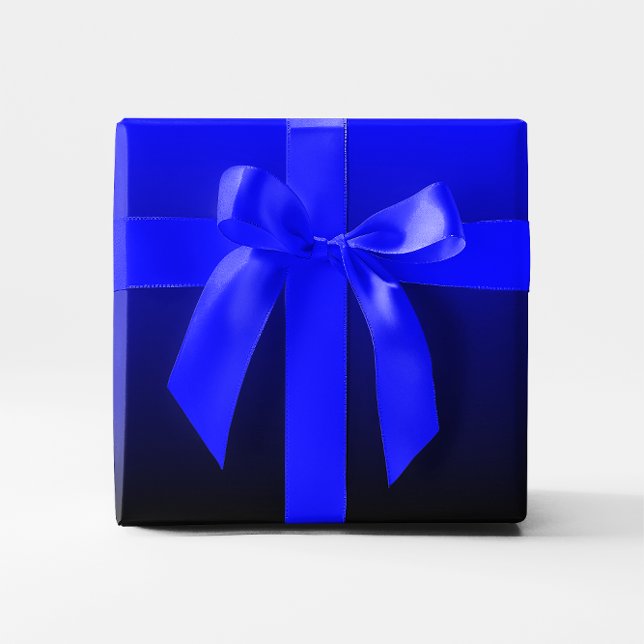 Svart och blå gradient presentpapper (Black and Blue Gradient Wrapping Paper)
