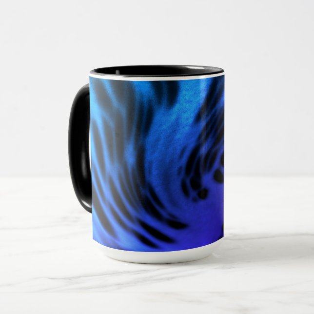 Svart och blå mugg (Framsida vänster)