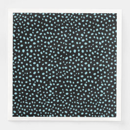 Svart och blå, ovanifrån, punktgrafik pappersservett
