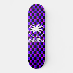 Svart och blå övertoning rutigt mini skateboard bräda 18,5 cm