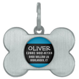 Svart och blå Pet-Hund - för liten Hundar Namnbricka Husdjur