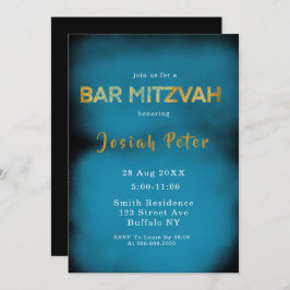 Svart och blå Rökning Pub Mitzvah-inbjudningar