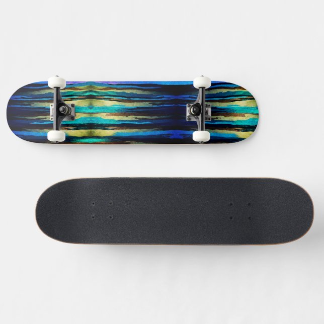 Svart och blå Smält Rand-skateboard Mini Skateboard Bräda 18,5 Cm (Horz)