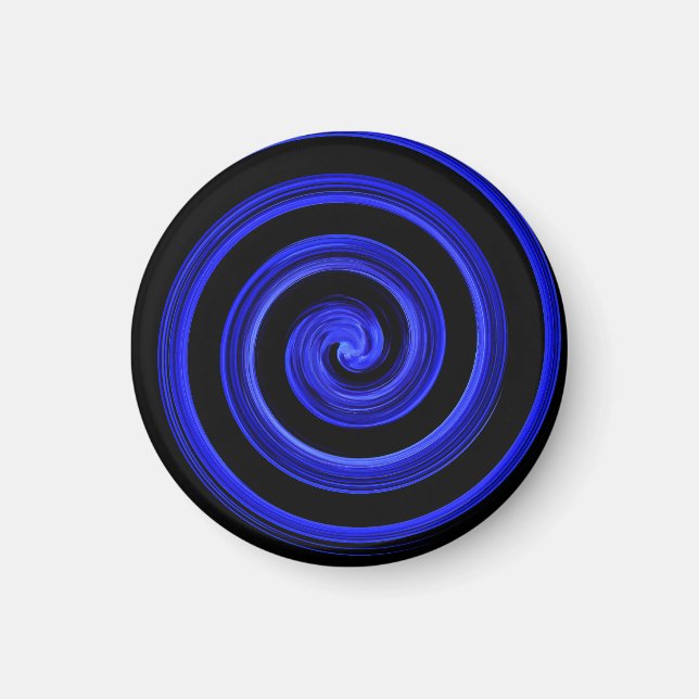 Svart och blå spiral magnet (Framsidan)