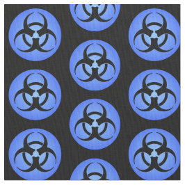Svart och blå symbol för biofara tyg