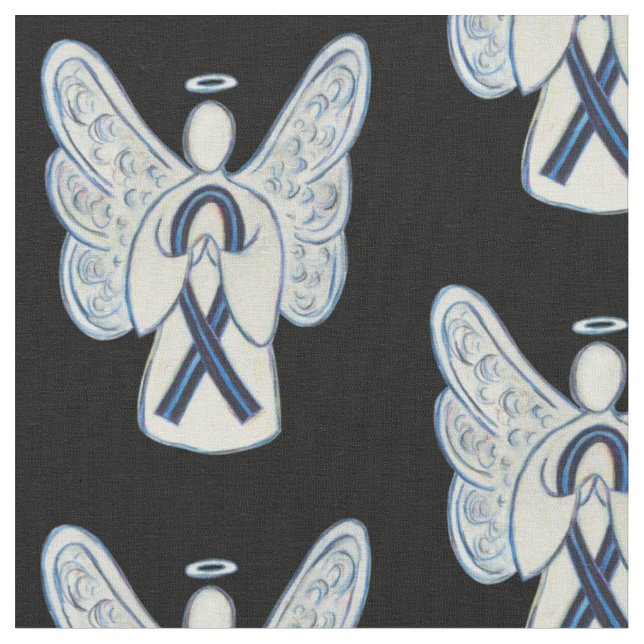 Svart och blått band Angel Anpassningsbar Fabric Tyg (Närbild)
