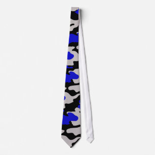 Svart och blått Camo Slips