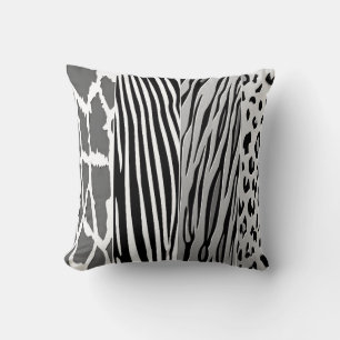 Svart och blått djur, tryckt med Zebra St Kudde